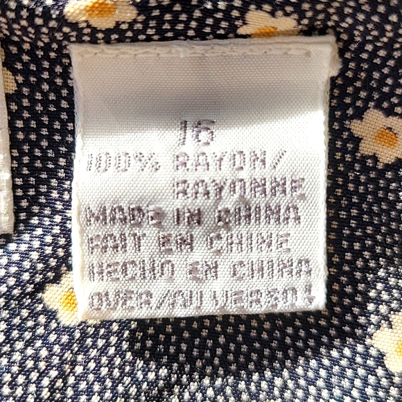 Retro 90s Elizabeth/Liz Claiborne floral dress  size 16 CUTE!  EUC - Picture 6 of 7